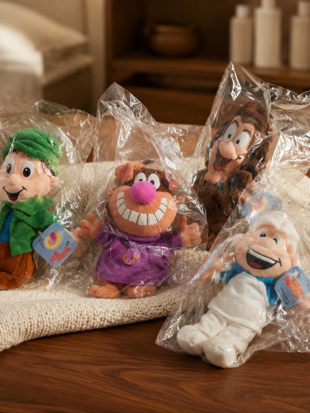 Vintage 1997 General Mills Breakfast Club Cereal Plush Characters 4-Lot
